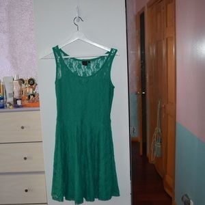 Green lace dress